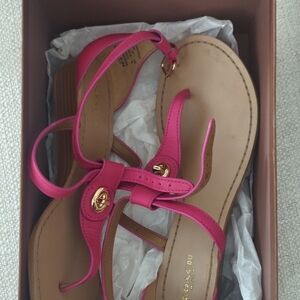 Coach Women's Vibrant Pink Sandals